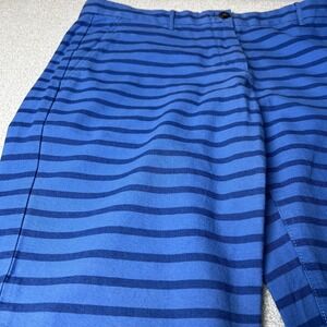 GAP Pants Womens 10 Blue Stripe Broken In Straight Khakis Cotton